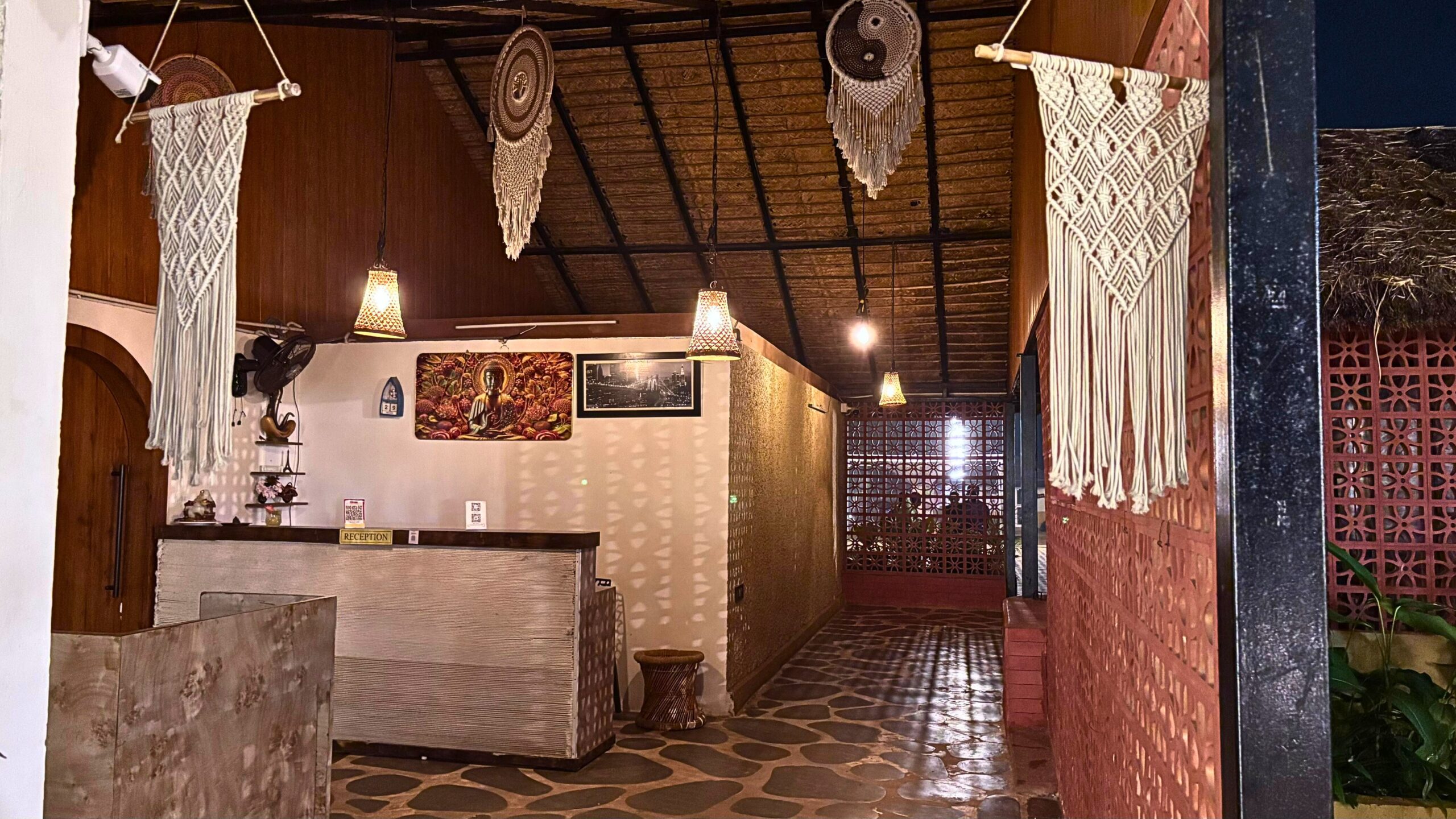 Receprion at sanctum beach resort in thotlakonda, Visakhapatnam.